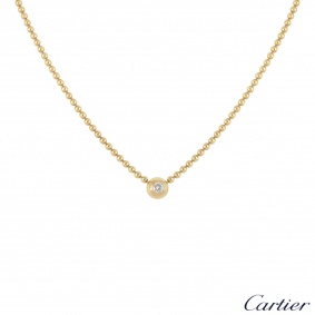 Cartier Yellow Gold Diamond Beaded Necklace